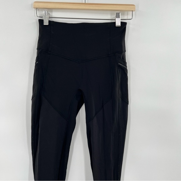 LULULEMON Black High Waisted Leggings Reflective - Picture 3 of 7